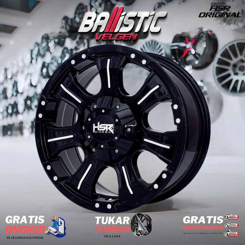 Velg Semi Offroad Mobil Jeep, Taft, Escudo DLL Ring 16 Lubang Baut 5 Velg Offroad HSR Type TWIIST