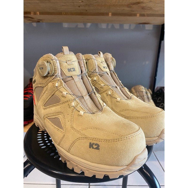 LIMITED EDITION KELUARAN TERBARU-Sepatu safety shoes K2-67BE(BULU) Original BOA Cream