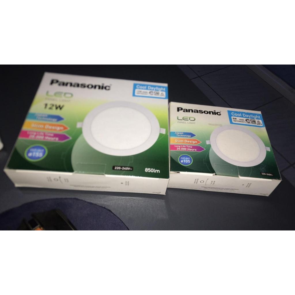 LED SLIM DOWNLIGHT PANEL BULAT PANASONIC 8 WATT / 12 WATT