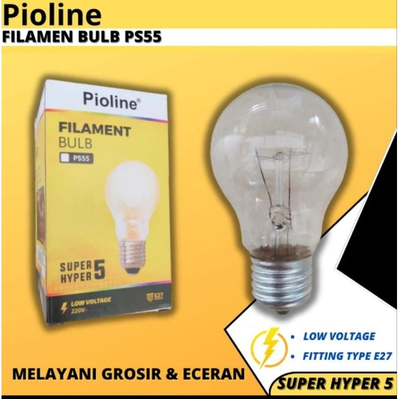 PIOLINE Lampu bohlam 5 watt Cahaya KUNING