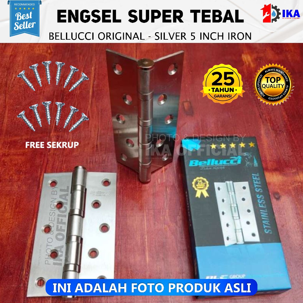 Tokofinaaaa Engsel 5 Inc Stainless Sus Tebal / Engsel 5 Inch Stainless Tebal Bellucci Blc Beluci /