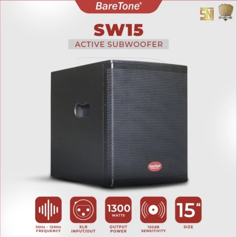 PROMO SUBWOOFER AKTIF 15 INCH BARETONE SW15 / SW 15 ORI