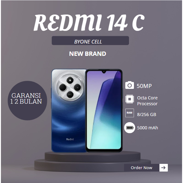 REDMI14C RAM 8/256 GB  FULLSET BERGARANSI 12 BULAN
