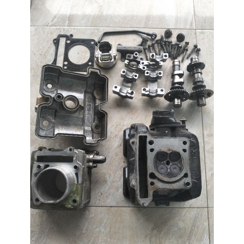 Blok head full set Suzuki Satria Fu karburator, tahun 2005 sampai 2015