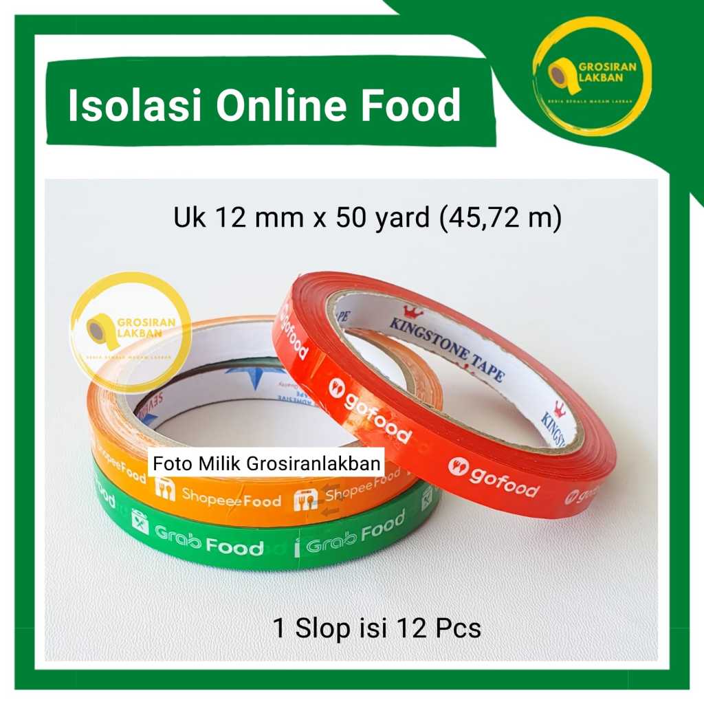 

Isolasi Selotip Online Food Gofood Lakban Printing Makanan