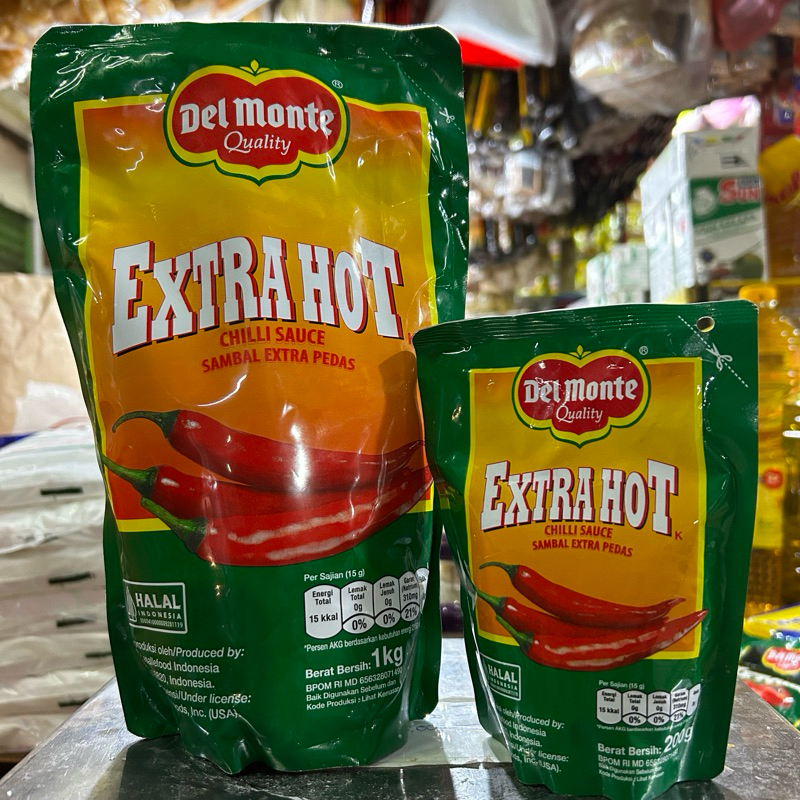 

Saus Saos Cabe DelMonte Extra Hot Extra Pedas ecer 1 pc (1 kg)