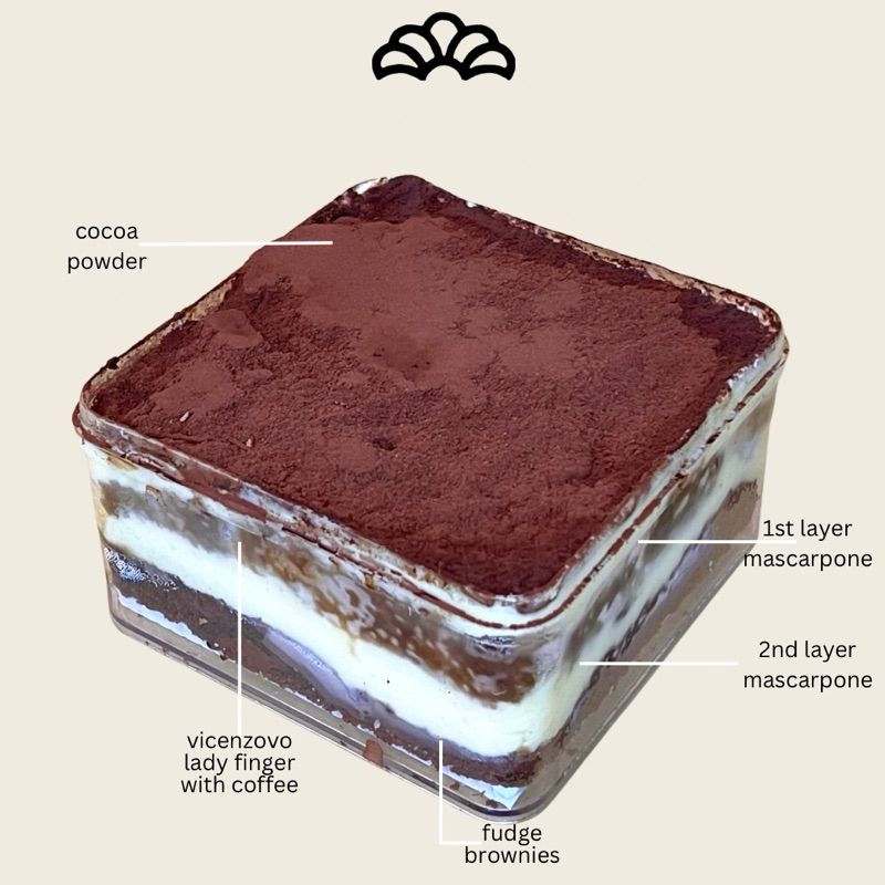 

Classic Tiramisu Fudge Brownies-Personal Size