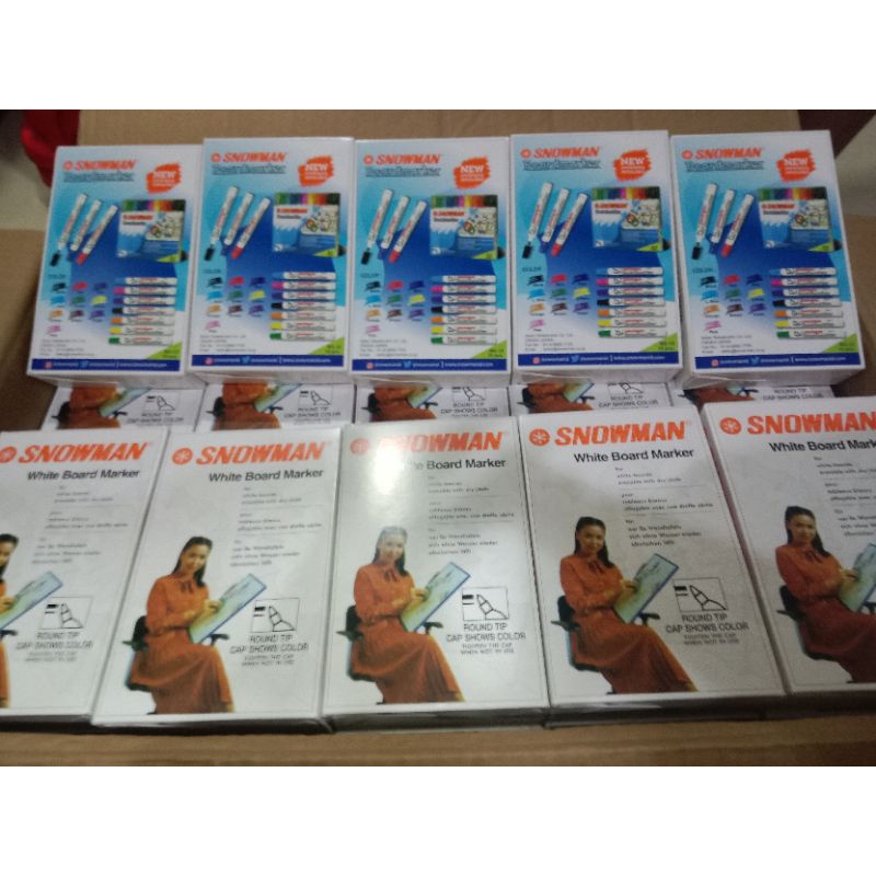 

spidol snowman whiteboard BG12 harga perdus, 1kotak isi12pcs 1 dus ad 60kotak warnahitam