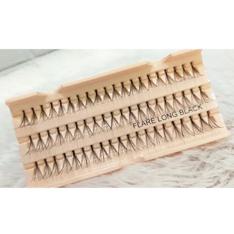 Eyelashes Bulu Mata Tanam Flare / Eyelash Russian Bulu Mata Murah / Bulu Mata - ISI 60 Helai DIY lem
