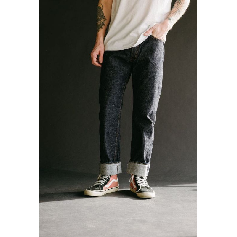 Celana Denim Selvedge Black Indigo selvedge  original panjang pria
