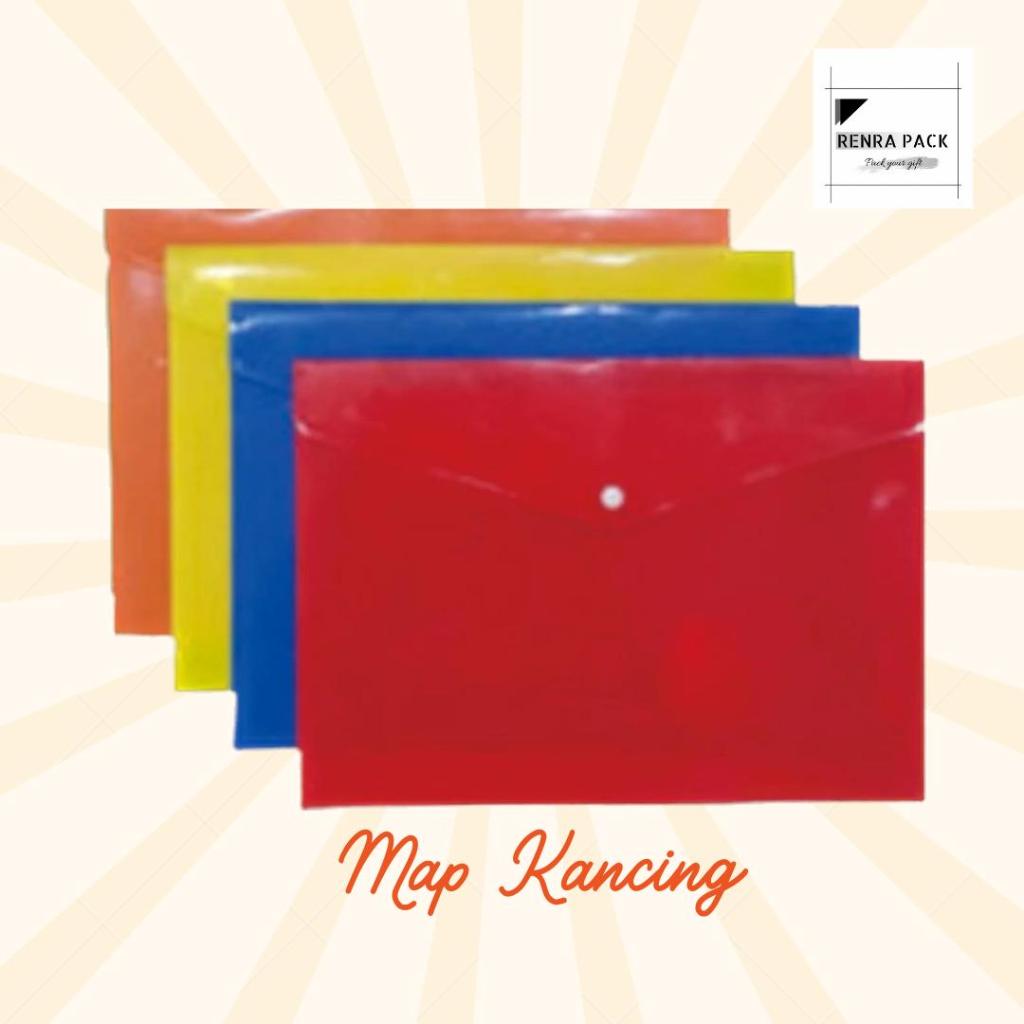 

renrapack! Map Kancing/Data Bag/Map Plastik Kancing Transparan