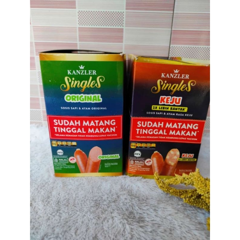 

Kanzler Singles Original Sosis Sapi & Ayam Rasa Keju harga dietalase harga 1 pak *(12pic)