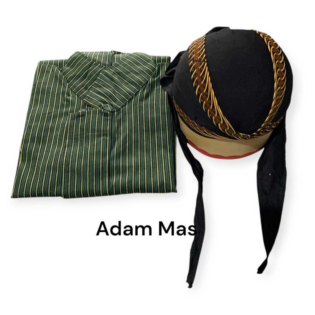 BAJU SURJAN LURIK JAWA/BAJU LURIK ADAT JAWA/SURJAN PRIA DAN BLANGKON JOGJA/SURJAN LURIK DEWASA