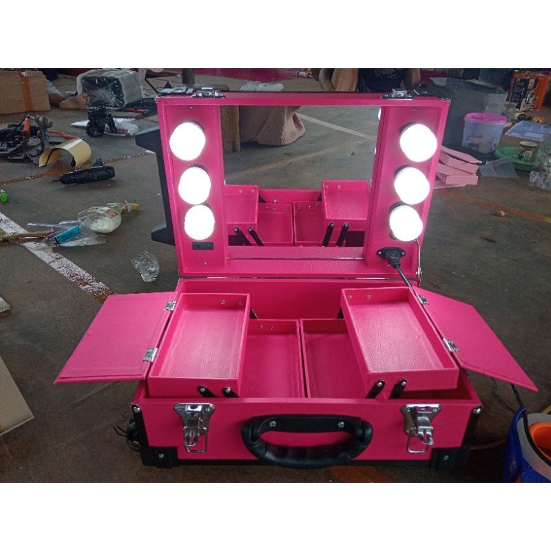 KOPER MAKEUP/BEAUTYCASE MAKEUP FANTA 6 LAMPU