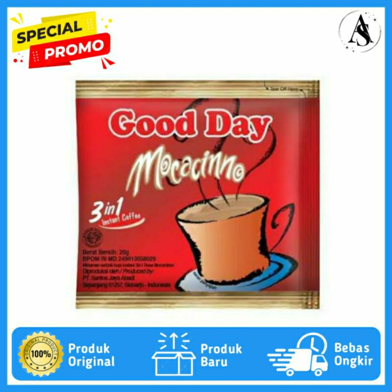 

KOPI GOOD DAY MOCACINNO / GOOD DAY MERAH 1 RENCENG ISI (10 SACHET)