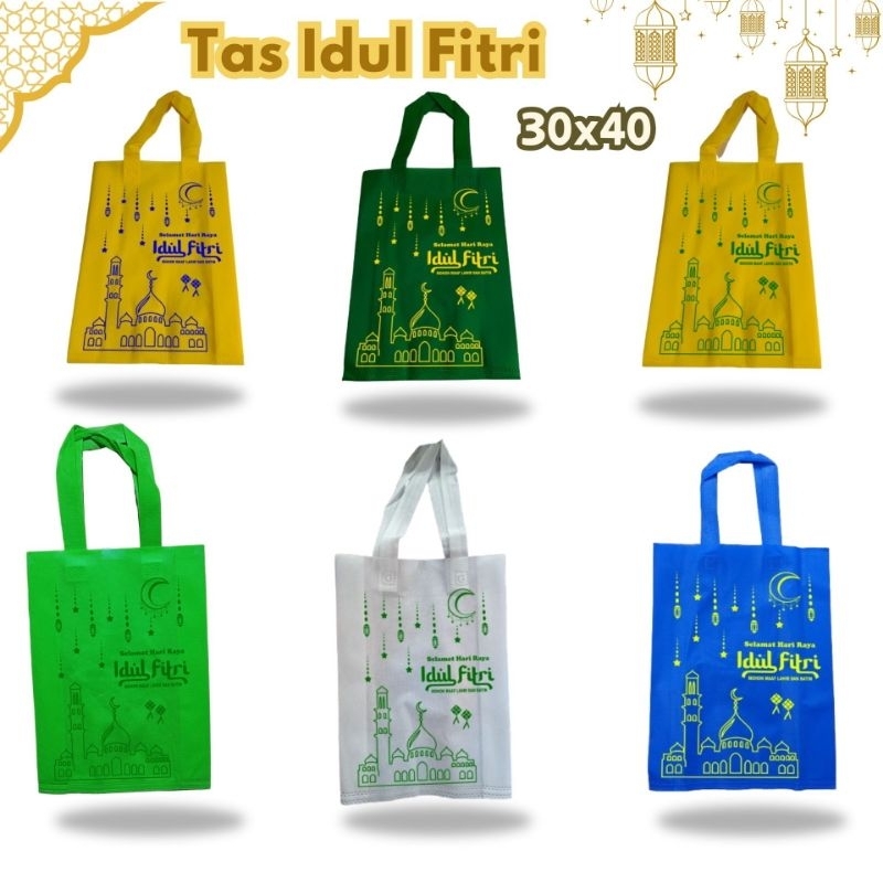 

Tas Lebaran Idul Fitri Tas Hampers Goodie Bag HLS 30x40 Tas Idul Fitri (Masjid)