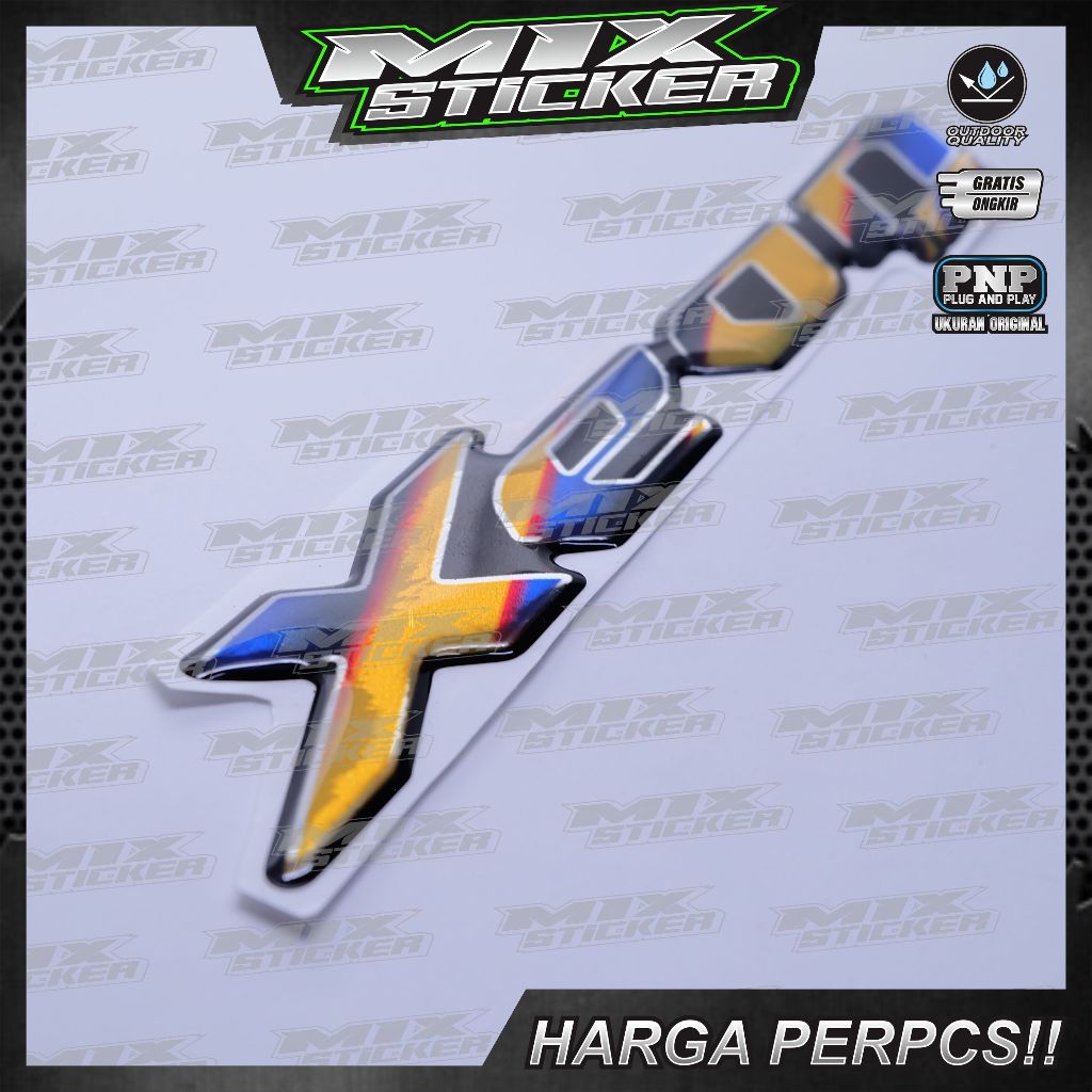 Emblem yamaha xeon / emblem timbul yamaha xeon / emblem titanium xeon / stiker logo yamaha xeon 3D