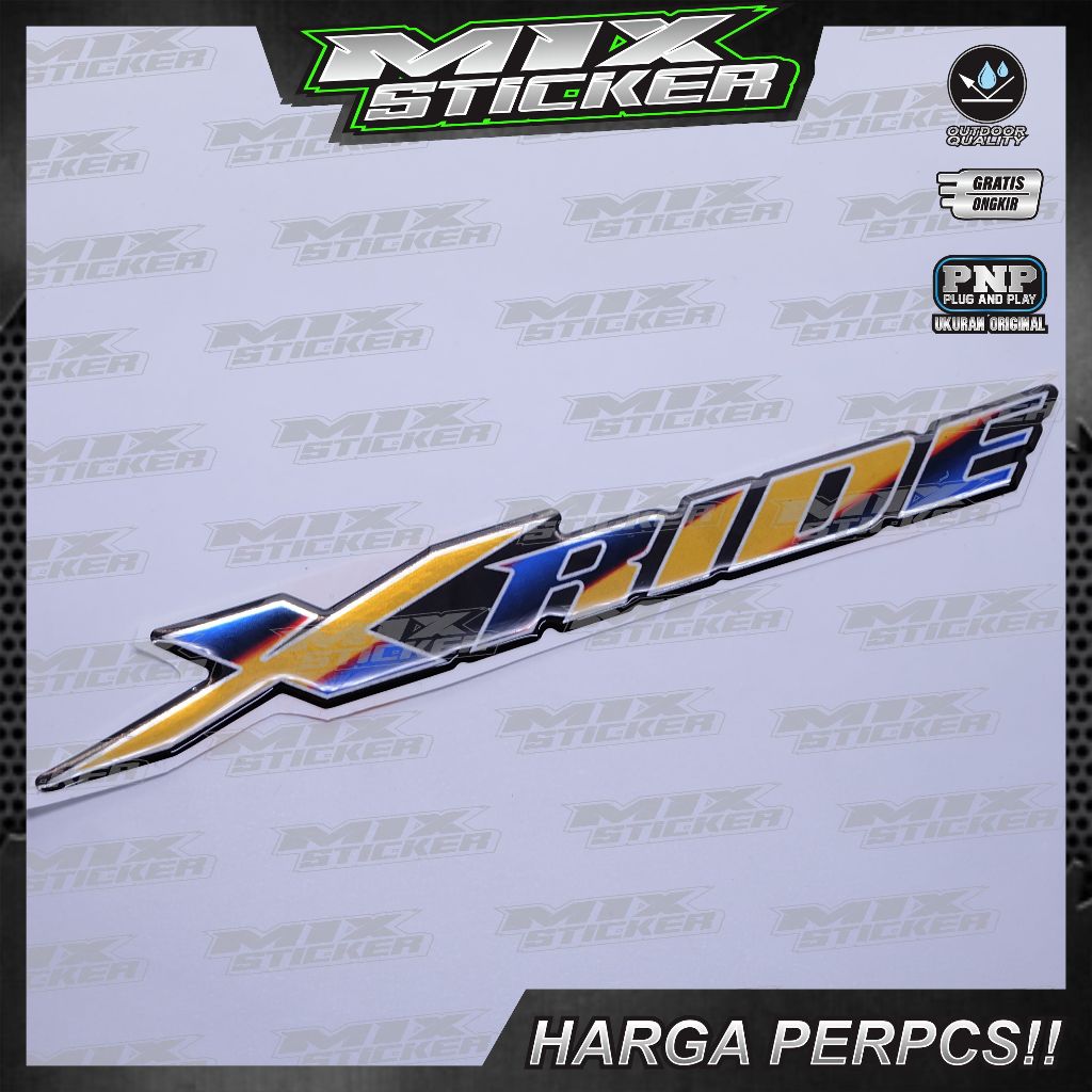 Emblem yamaha xride / emblem timbul yamaha xride / emblem titanium xride / stiker logo yamaha xride 