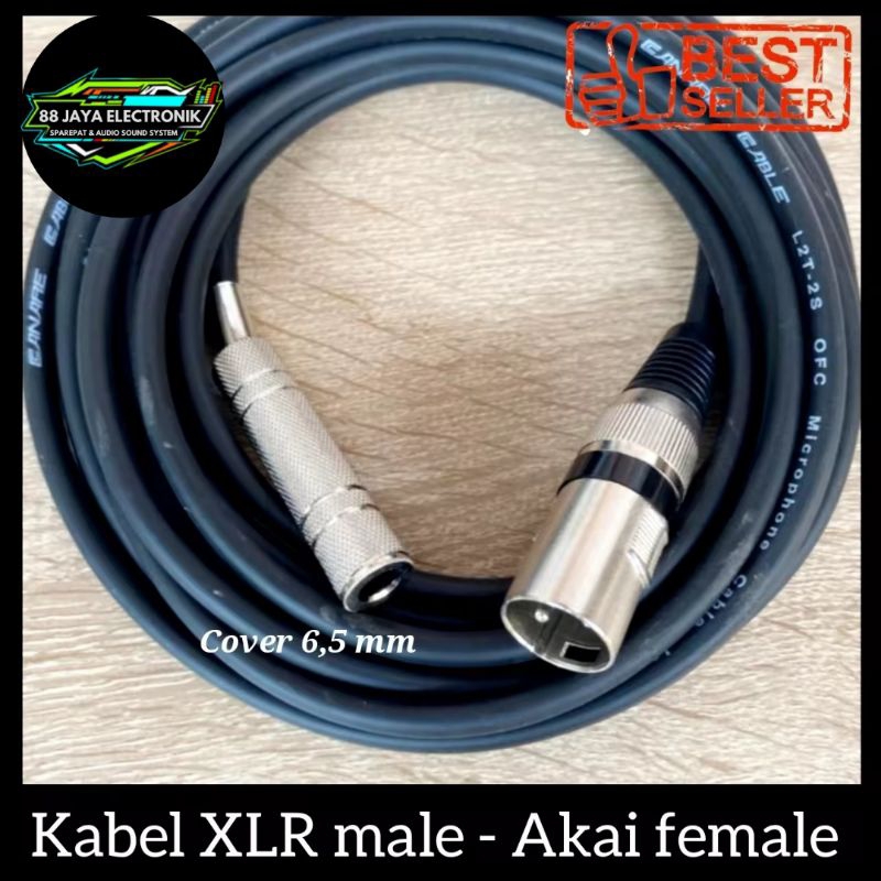 kabel jack xlr male to akai 6,5mm female mono