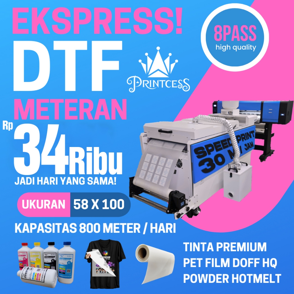

Sablon DTF Meteran & Satuan Instant Sablon Sticker Kaos Digital Print Ekspress Kilat
