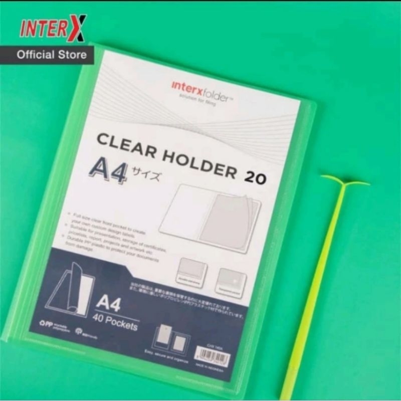 

Clear Holder A4 20 Pocket Inter X / Dokumen Keeper / Display Album