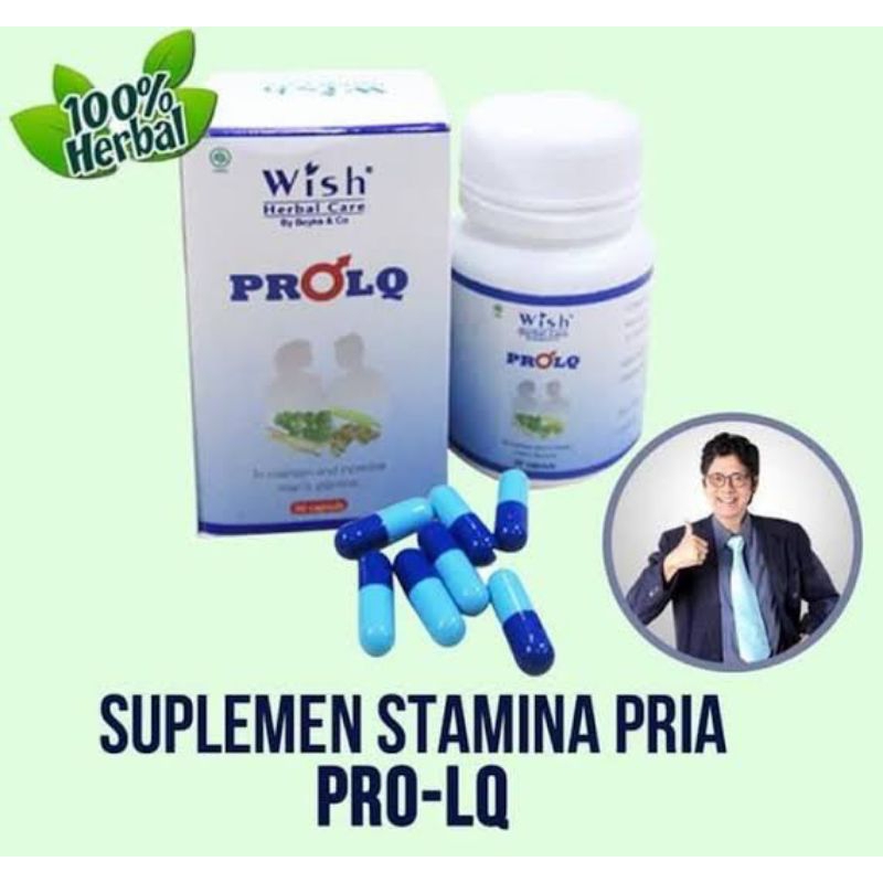 WISH PROLQ - Asli Original Suplemen Herbal Pria Dr.Boyke Obat Kuat - Vitamin Kuat Pria