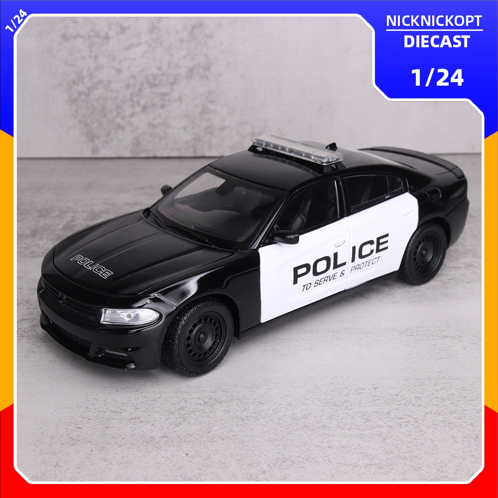 Welly 1:24 Dodge Charger Pursuit 2016 Police Vehicle Diecast Skala Mainan Koleksi Miniatur Mobil