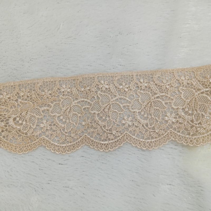 RENDA BORDIR LEBAR 10CM/RENDA MUKENA RENDA BAJU KEBAYA DRESS DLL
