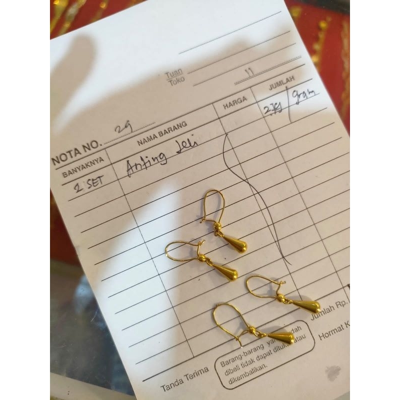 perhiasan 23k cover emas asli 23k+18k+anti korosi