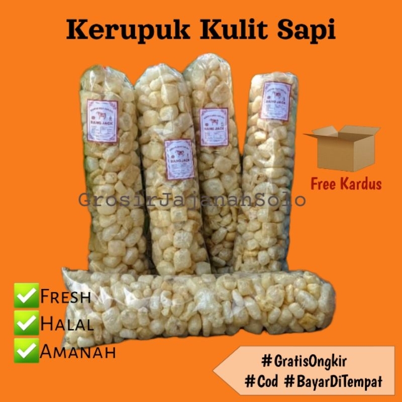 

PROMO 1 Bal Kerupuk Kulit Sapi / Rambak Kulit Sapi ± 160gr / Dorokdok Rambak Kulit Sapi Gurih Renyah