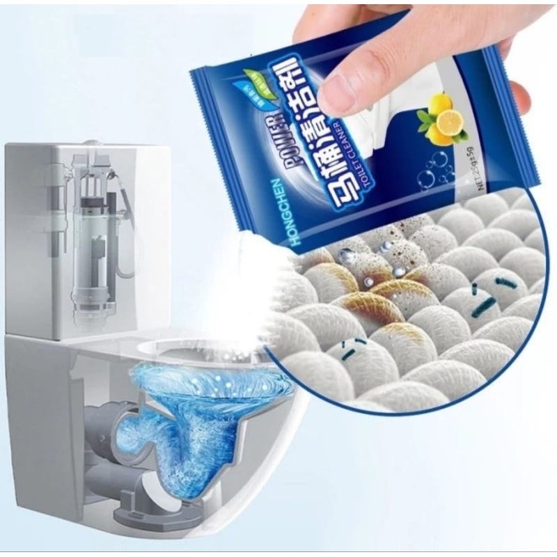 Bubuk Pembersih Toilet (3 PCS) Sabun Bubuk Pembersih Closet Kamar Mandi