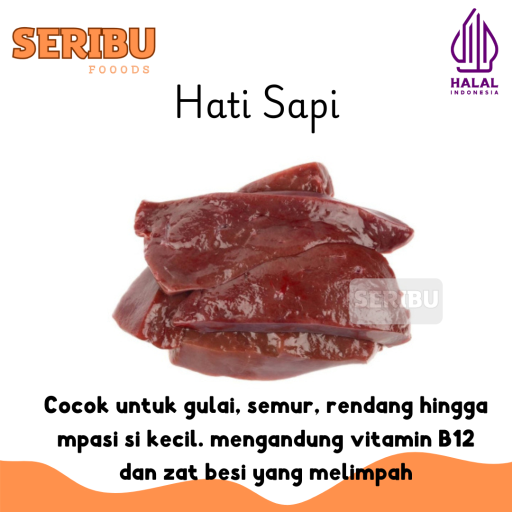

Hati Sapi Premium Fresh Cut 500g / 1kg / MPASI