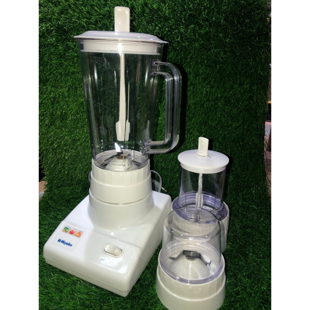 PERALATAN MASAK BLENDER 3in1 MIYAKO BL-102 PL GLASS DILENGKAPI DENGAN BLENDER, PENGHALUS BUMBU KERIN