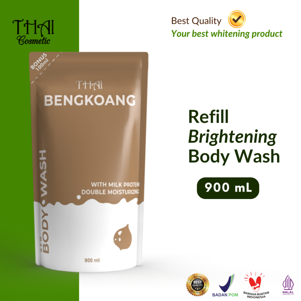 Thai Bengkoang Body Wash Reffil Pouch 900ml - Sabun Cair Brightening & Melembabkan Kulit