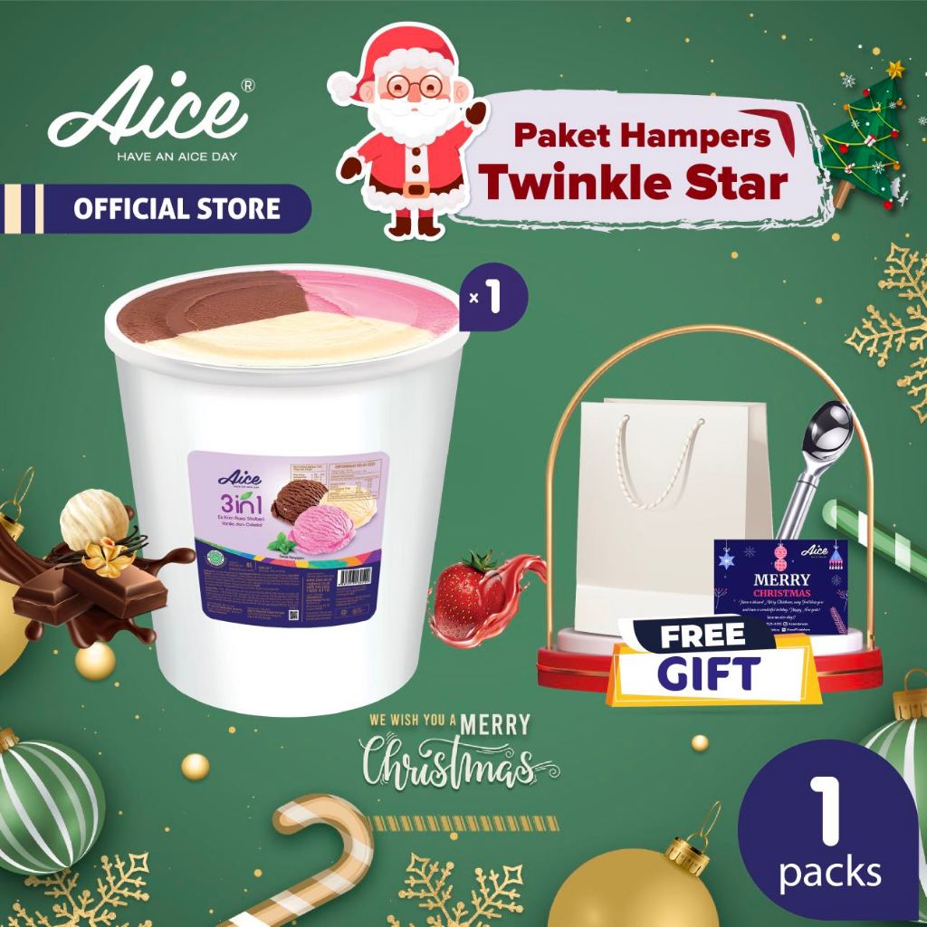 

Paket Hampers Twinkle Star Aice Ice Cream Spesial Hampers Natal