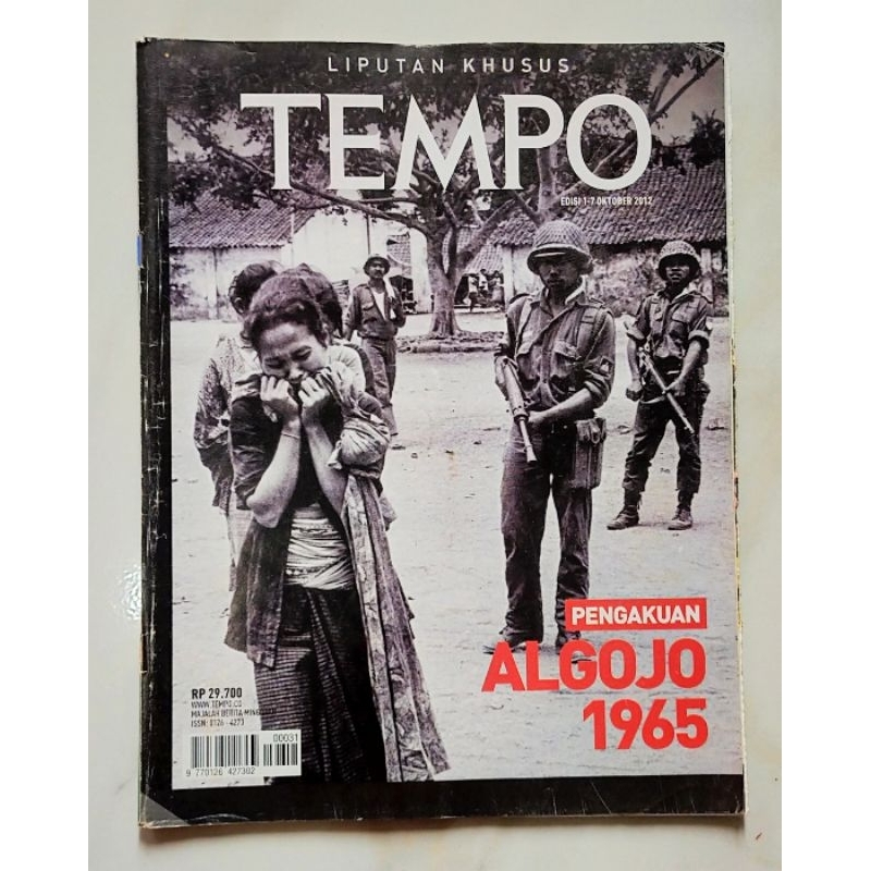 Majalah Tempo 1 Oktober 2012 Liputan Khusus : Pengakuan Algojo 1965
