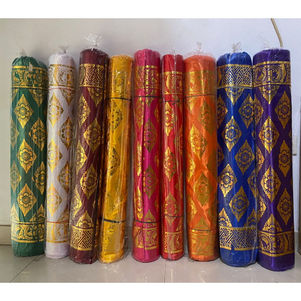 KAIN PRADA BALI SATIN MOTIF WAJIK(METERAN) (EMAS)