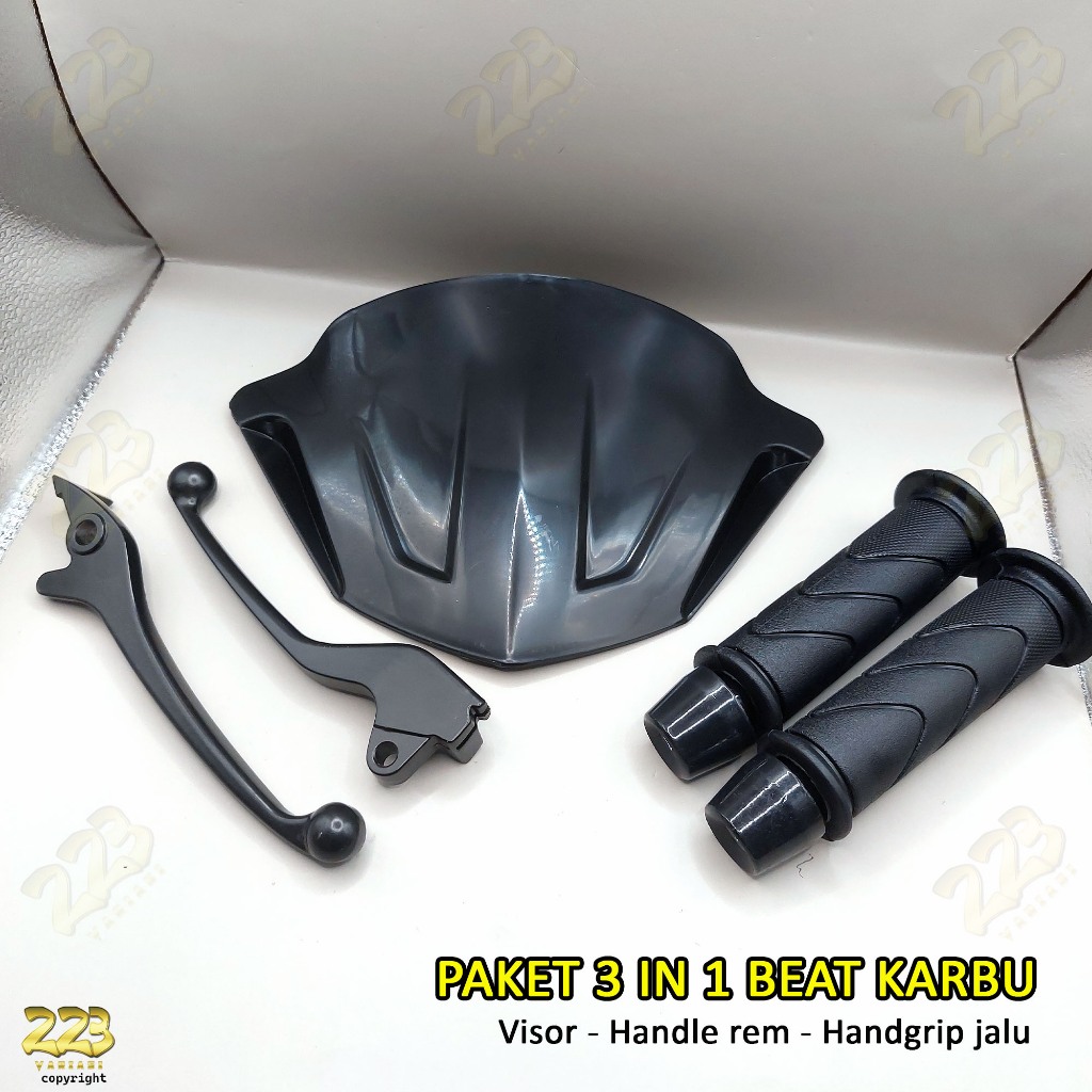 PROMO handle rem beat karbu visor beat carbu dan handgrip jalu stang beat carbu