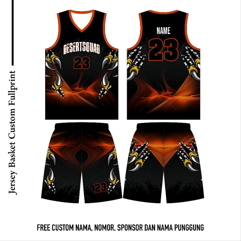 JERSEY BASKET CUSTOM FREE DESIGN FULL PRINTING