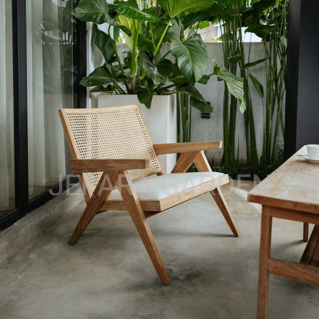 KURSI ROTAN ALAM / Kursi Teras Kayu Jati / Kursi  Cafe Vintage