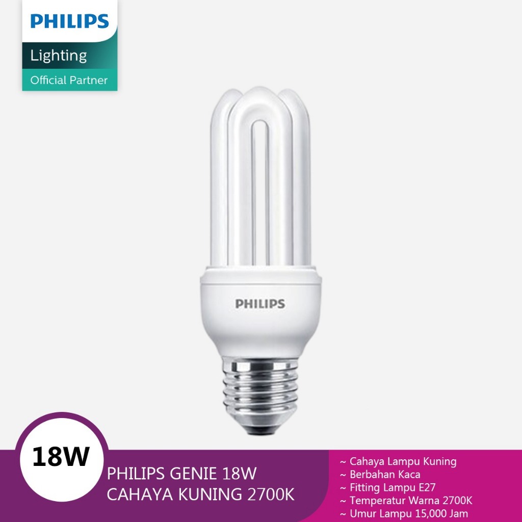 NEW PRODUCT PHILIPS LAMPU GENIE 18W E27 220V CAHAYA KUNING HOLLOW HUNT COLLECTIONS