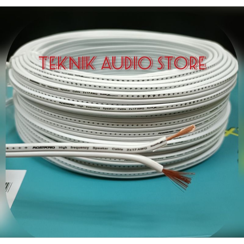 Kabel Subwoofer Speaker 17Awg Rostand Tembaga Murni 99.9% High Quality
