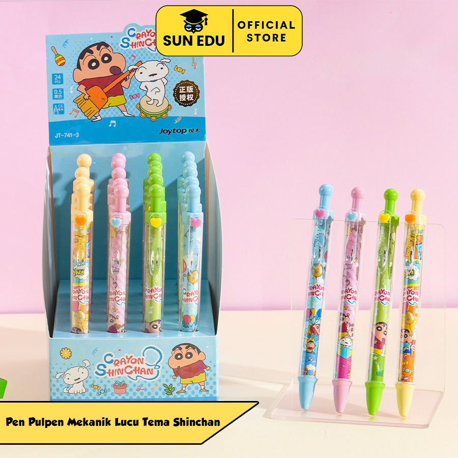 

1PCS Pulpen Mekanik Black Gel Pen 0.5mm Crayon Shinchan