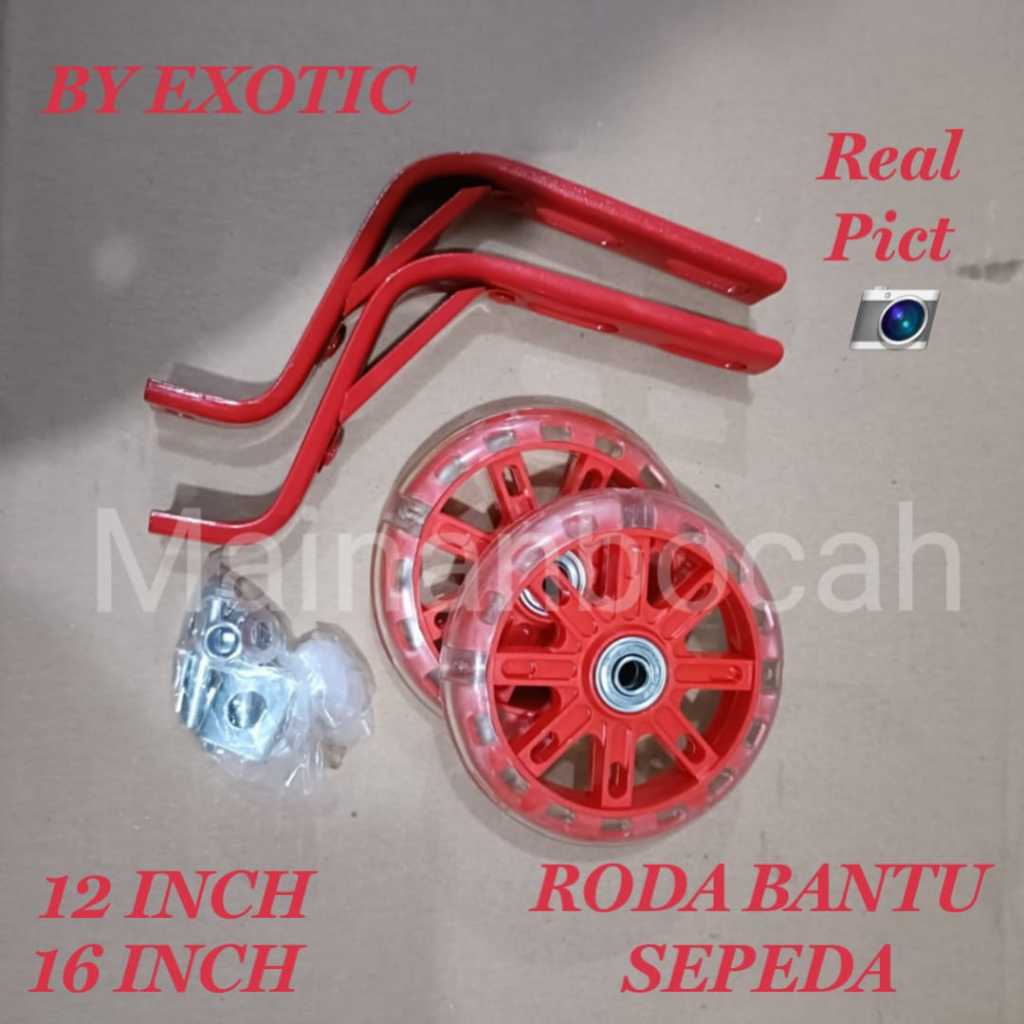 Exotic Roda Bantu Sepeda 12 Inch dan 16 roda Ssamping sepeda anak bisa nyala termurah