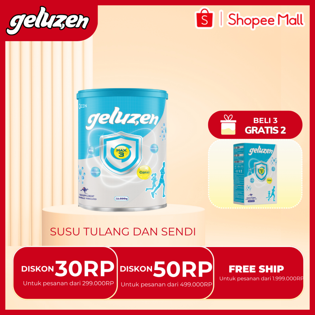 

[BELI 3 GRATIS 2 ] PERAWATAN KESEHATAN TULANG DAN SENDI DENGAN GELUZEN MAX 3