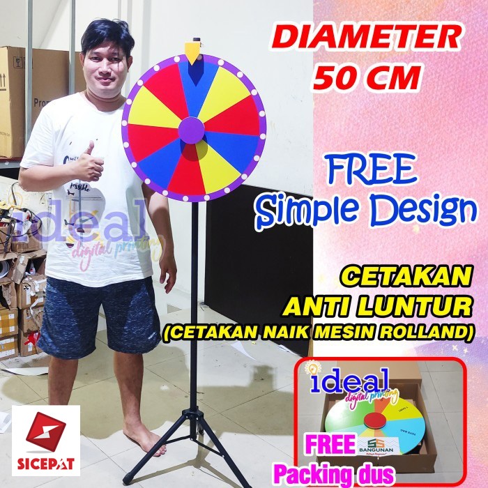 Roda Undian 50 cm  Roda Keberuntungan  wheel of fortune  spin to win  wheels of fortune lucky wheels