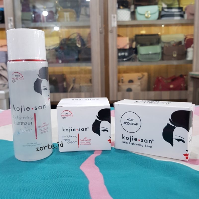 [ KOJIESAN ] Lightening Paket 3 Macam (Cream + Sabun 65gr + Toner)