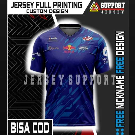 Jersey Kaos REBELLION Esports MPL ID S13 , FREE NICKNAME