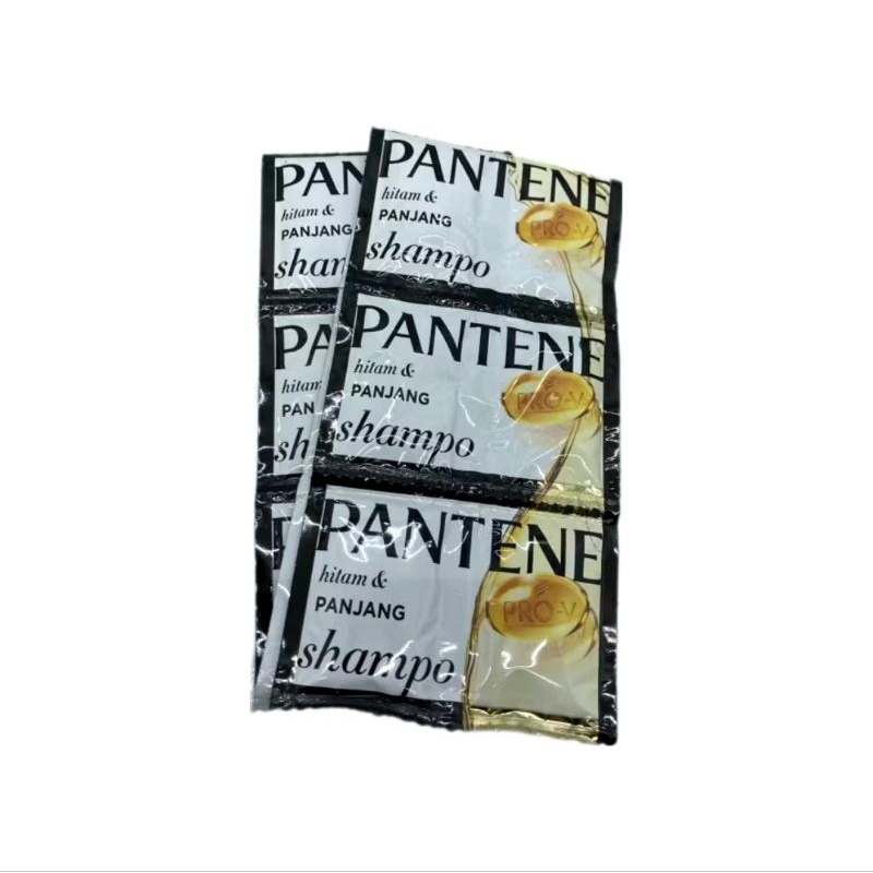 Pantene Shampo Hitam dan Panjang (1 renceng/12 sachet)