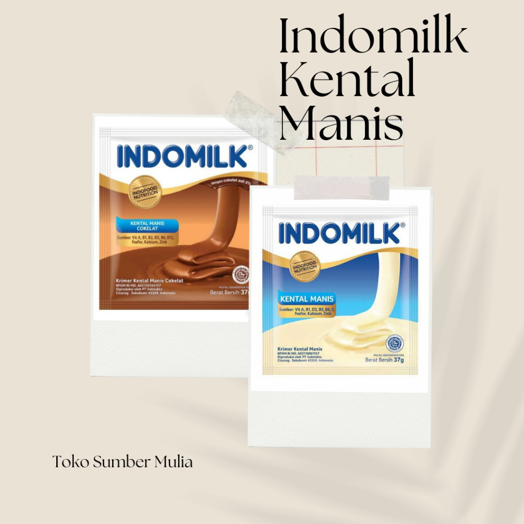 

Indomilk Sachet Krimer Kental Manis Plain & Cokelat